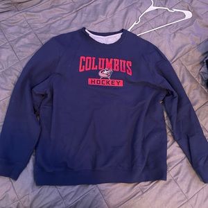 Official NHL Columbus Blue Jackets Crewneck Size XXL, Navy and Red